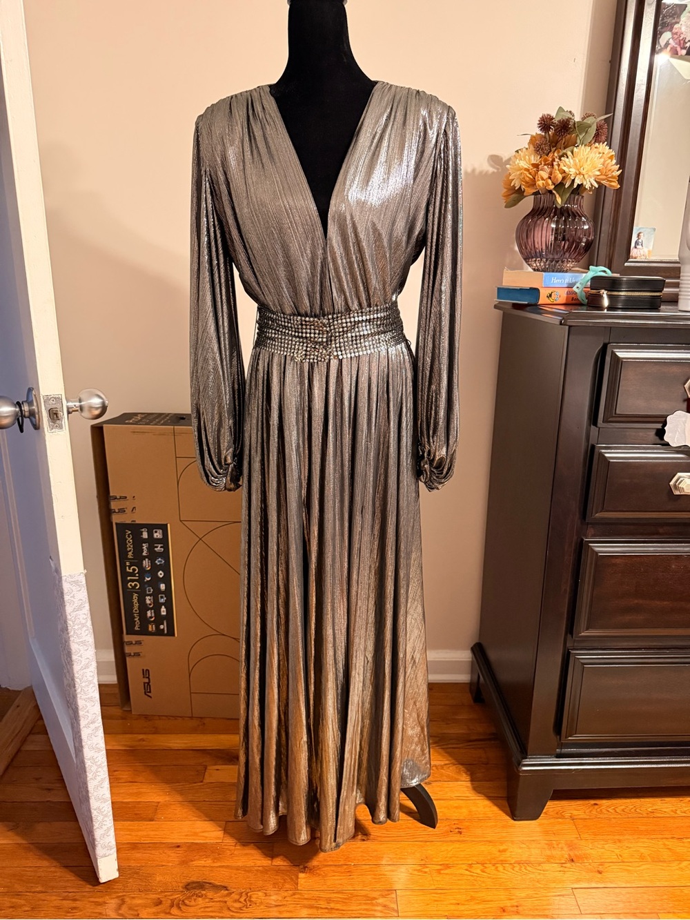 Bronx & Banco Metallic Evening Gown - Picture 2 of 12